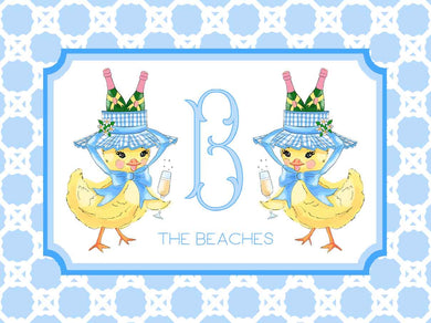 Chirp, Chirp, Cheers! Personalized Easter Gift Sticker Label, Set of 24