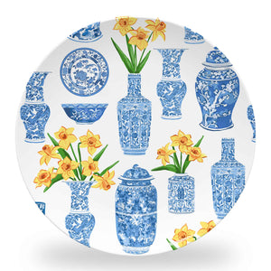 Orient Bouquet Set of (4) 10" Dia. Melamine Plates