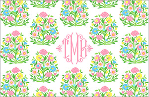 Mughal Bouquet Personalized Paper Tear-away Placemat Pad