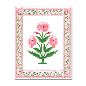 *IN STOCK* Mughal Blooms Fine Art Print, Pink