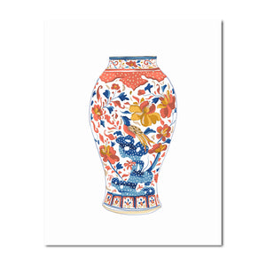Chinoiserie Imari Vase Fine Art Print