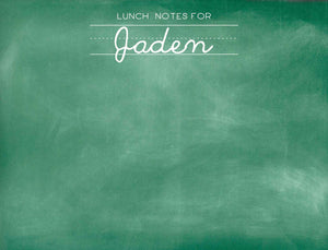 Chalkboard Personalized Lunch Box Notes Notepad,  4.25