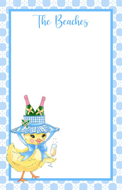 Chirp, Chirp, Cheers! Personalized Easter Notepad, Multiple Sizes Available