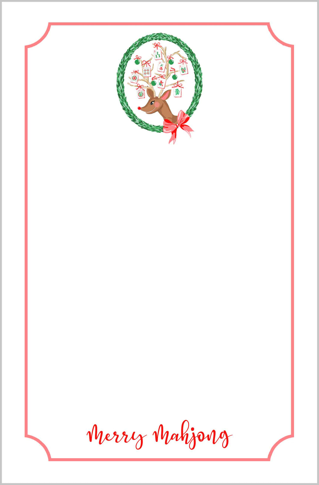 Crack, Bam, Dot! Holiday Mahjong Notepad, Multiple Sizes Available