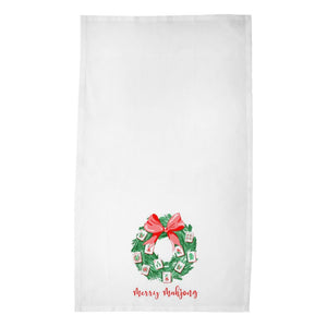 *IN STOCK* Deck the Halls with Mahjong Poly Twill Tea Towels, Set of 2