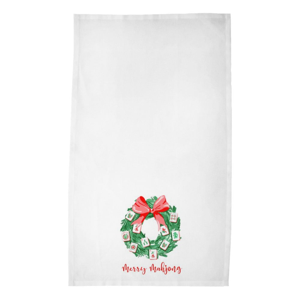 *IN STOCK* Deck the Halls with Mahjong Poly Twill Tea Towels, Set of 2