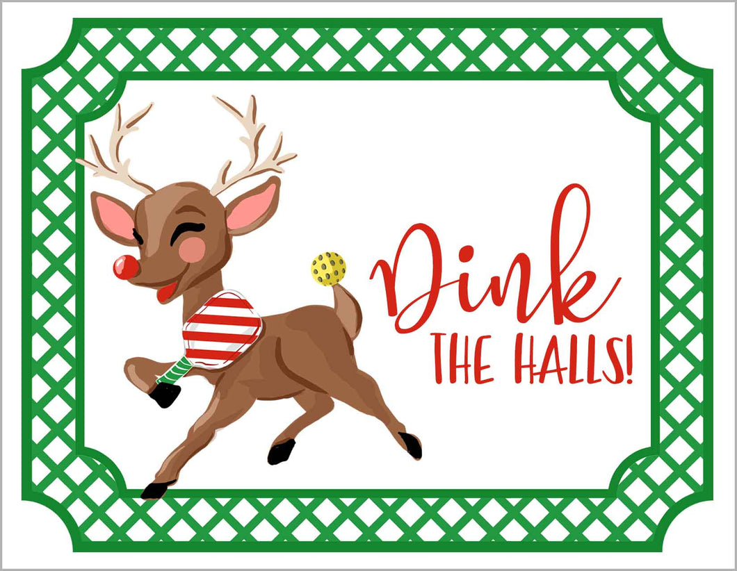 Dink the Halls Folded Note Cards