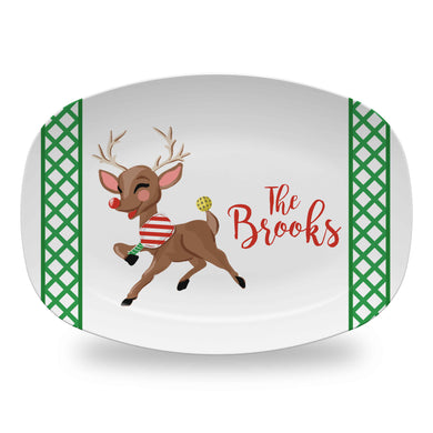 Dink the Halls Personalized Melamine Platter