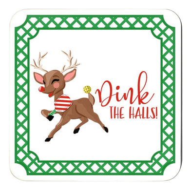 Dink the Halls Cork Backed Coasters - Set of 4