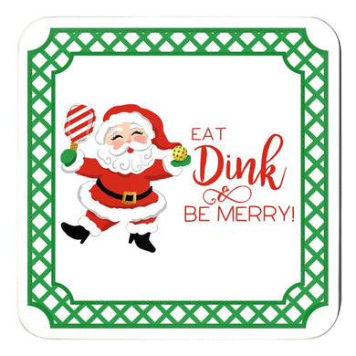 Eat, Dink, & Be Merry Cork Backed Coasters - Set of 4