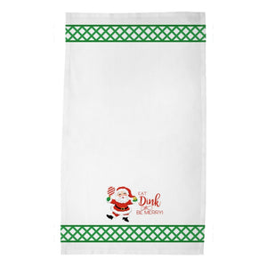 Eat, Dink, & Be Merry Poly Twill Tea Towels, Set of 2