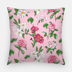 Flirty Floral 20"x20" Pillow Cover