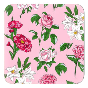 Flirty Floral 4"x 4" Paper Coasters