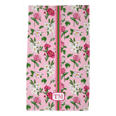 Flirty Floral Personalized Poly Twill Tea Towels, Set of 2