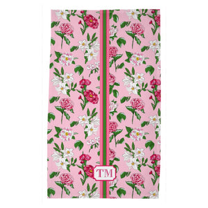 Flirty Floral Personalized Poly Twill Tea Towels, Set of 2