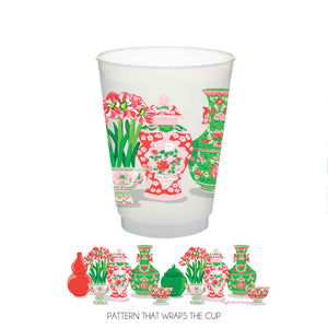 CHRISTMAS Shatterproof Frosted Cups 