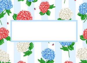 *IN STOCK* Hydrangea Blooms Tented Place Cards, Set of 9