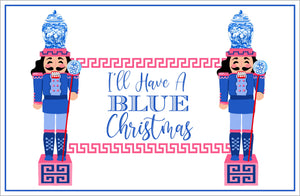 I'll Have a Blue Christmas Paper Tear-away Placemat Pad