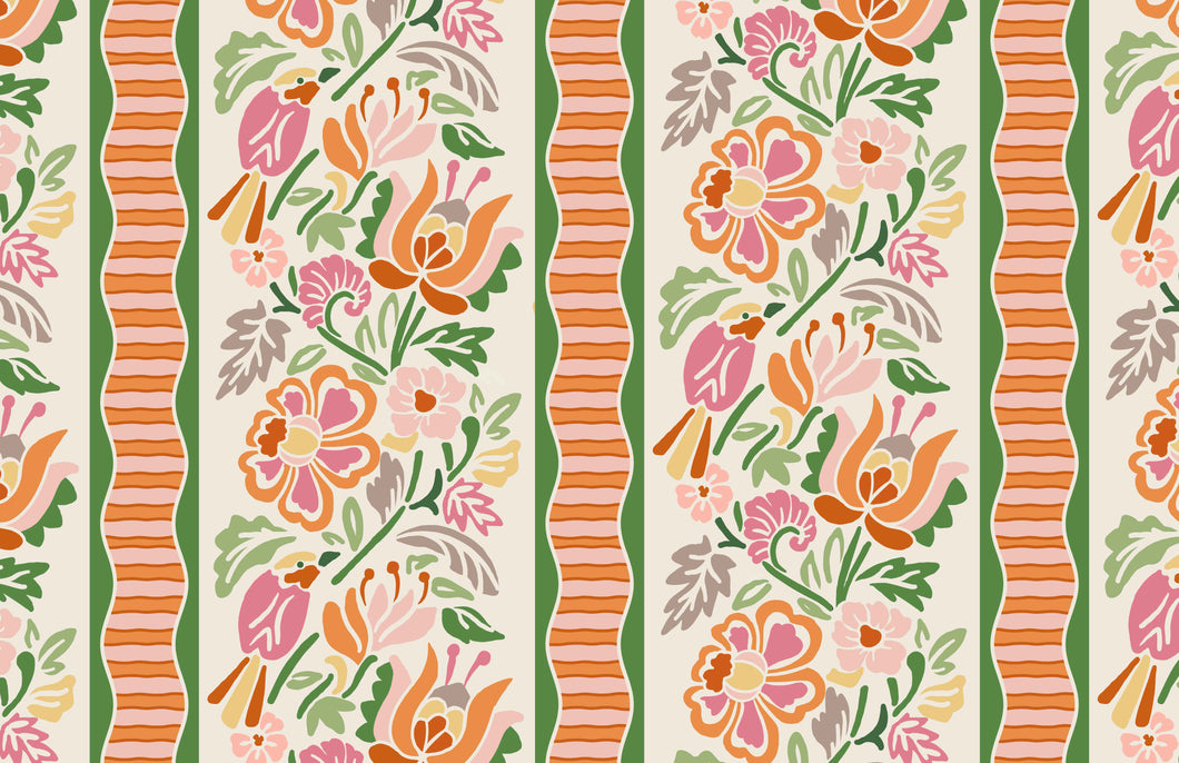 Laurel Stripe Paper Tear-away Placemat Pad