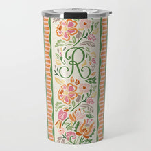 Load image into Gallery viewer, Laurel Stripe Personalized Monogram Travel Tumbler