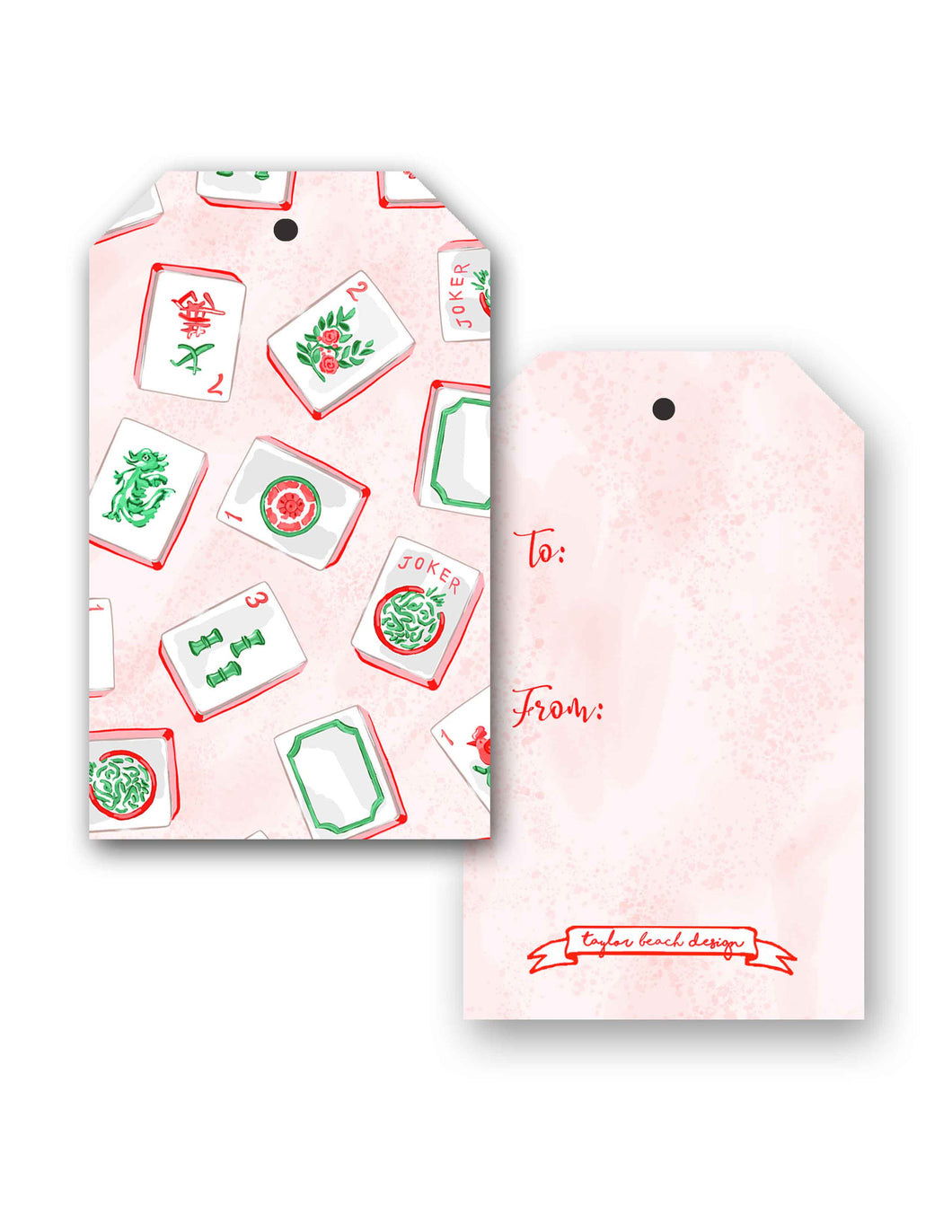 *IN STOCK* Merry Mahjong Christmas Hang Tags, Set of (10)