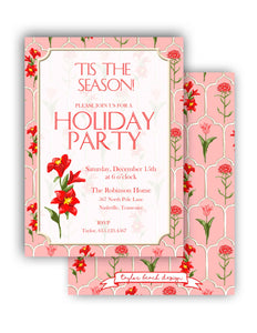 Merry Marrakesh Holiday Invitation, Peppermint