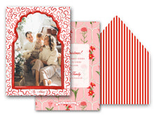 Load image into Gallery viewer, Merry Marrakesh Personalized Photo Holiday Card, Peppermint, 5&quot; x 7&quot; A7 Size