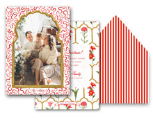 Load image into Gallery viewer, Merry Marrakesh Personalized Photo Holiday Card, Classic White, 5&quot; x 7&quot; A7 Size