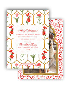 Merry Marrakesh Personalized Photo Holiday Card, Classic White, 5.5"x8.5" A9 Size