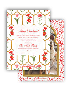 Merry Marrakesh Personalized Photo Holiday Card, Classic White, 5" x 7" A7 Size