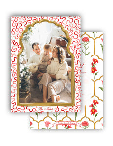 Merry Marrakesh Personalized Photo Holiday Card, Classic White, 5.5"x8.5" A9 Size