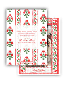 Merry Mughal Personalized Photo Holiday Card, 5" x 7" A7 Size