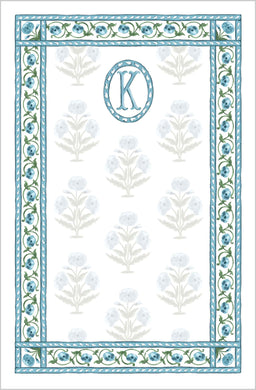 Mughal Blooms Notepad, Multiple Sizes Available, Blue