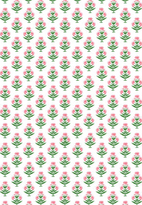 *IN STOCK* Mughal Blooms Gift Wrap, Pink - Set of 3 Sheets