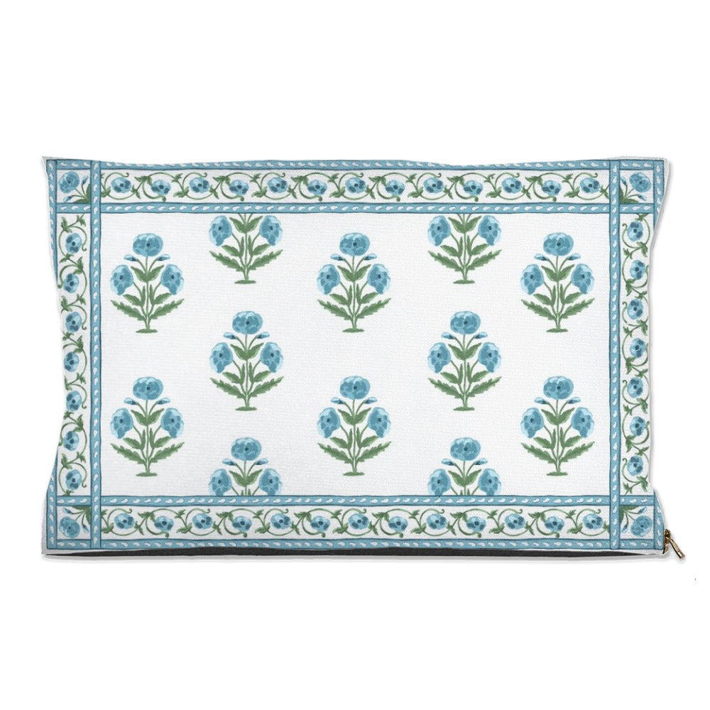 Mughal Blooms Pet Bed, (3) Sizes Available, Blue