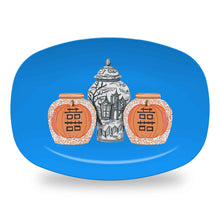 Load image into Gallery viewer, Spooky Chinoiserie Halloween Melamine Platter, 3 Colors Available