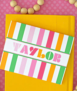 Vibe Personalized Folded Note Cards, Carnival