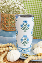 Load image into Gallery viewer, Mughal Blooms Personalized Travel Tumbler, Blue