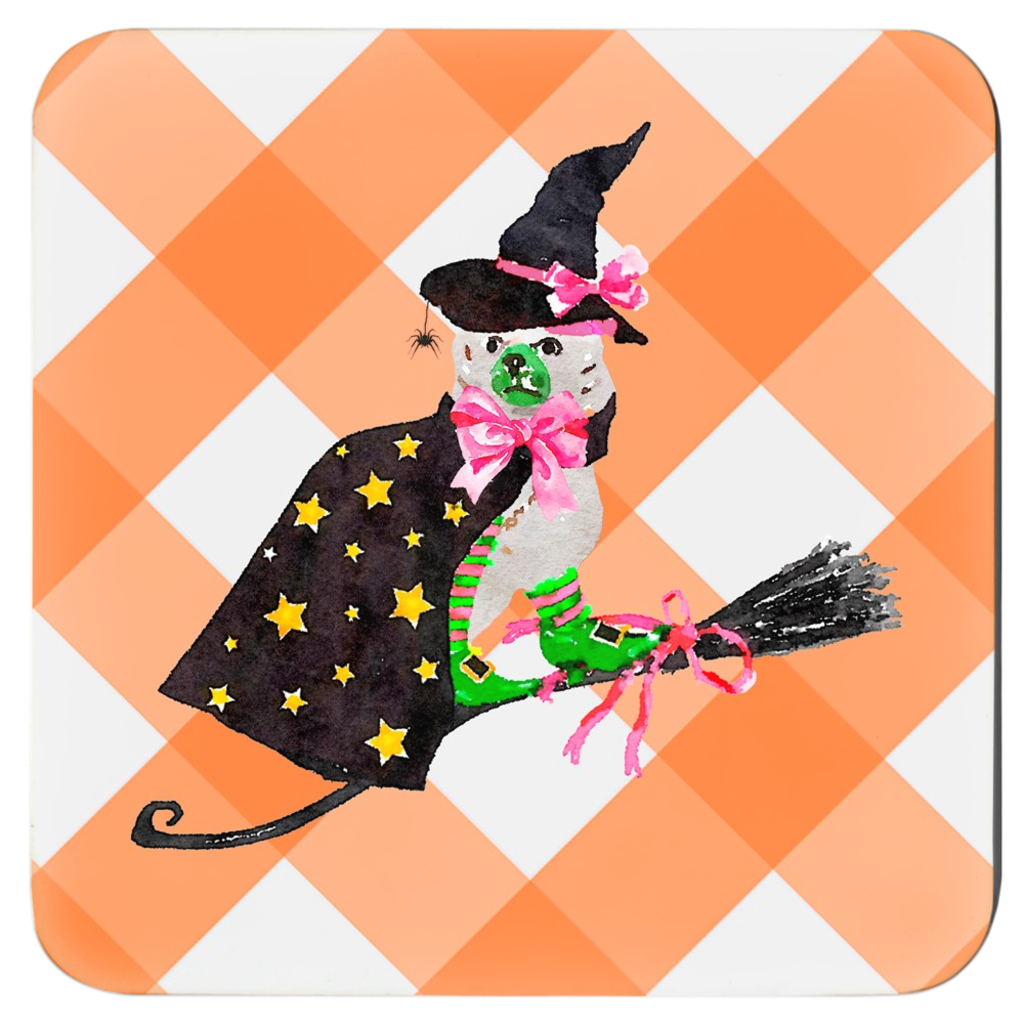 Staffie Witch Coasters - Set of 4 - Three Colors Available