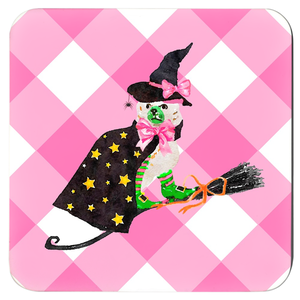 Staffie Witch Coasters - Set of 4 - Three Colors Available