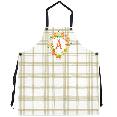 Custom Fall Crest Personalized Apron, Taupe