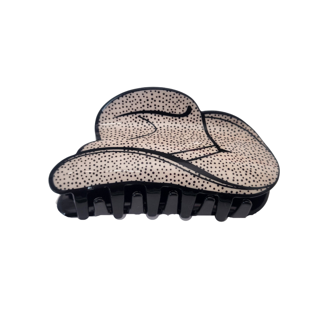 Cowboy Hat Statement Hair Clip, Polka Dot