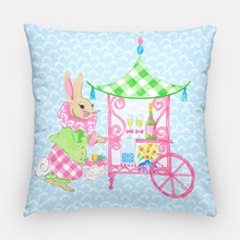 Load image into Gallery viewer, Easter Bar Cart 20&quot;x20&quot; Pillow Cover, Blue