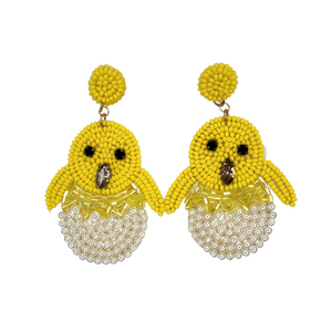 Chick Beaded Statement Earrings