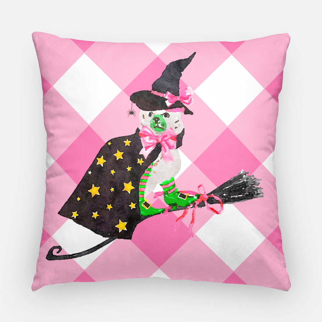 Staffie Witch Halloween Pillow Cover, 3 Colors Available