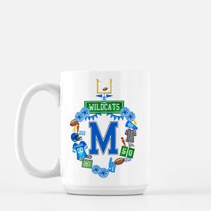 Design Your Own Football Crest in YOUR COLORS  Personalized Mug