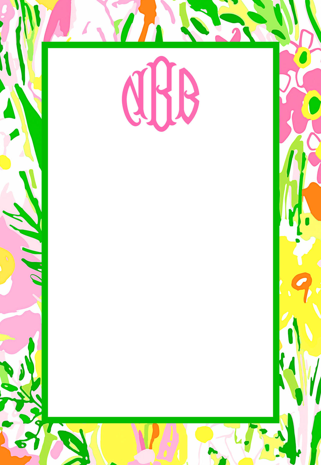 Preppy Perennials Personalized Notepad, Multiple Sizes Available