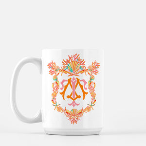Seashell Custom Crest Mug, Seaglass