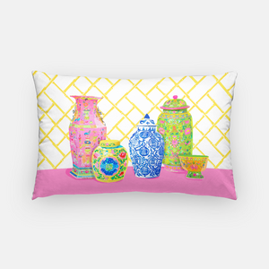 Haute Chinoiserie Ginger Jars Pillow Cover,  2 colors available