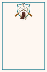 Men's Dove Hunt Custom Crest Personalized Notepad, Multiple Sizes Available